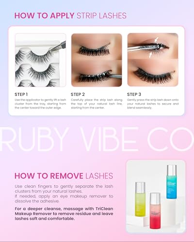 Faux Mink Wispy Lashes - 5 Pairs Reusable Eyelashes