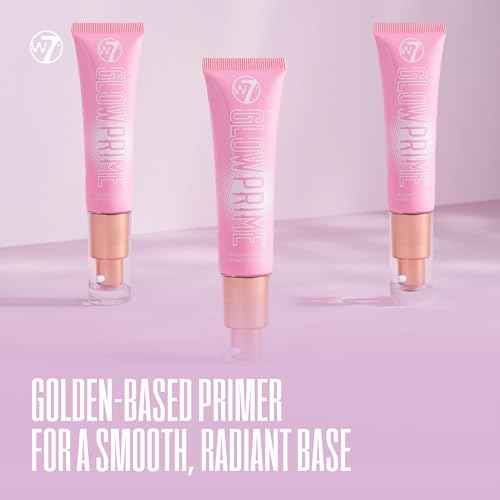 W7 The Fixer Glow Set - Makeup Primer & Setting Spray Duo for Radiant, Dewy Finish - Golden Sheer Coverage, Lightweight & Non-Sticky