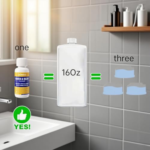 Electric Shaver Cleaning Solution - Electric Razor Cleaner£¬Compatible With Braun Cleaning Solution & Renew Refill Cartridges - Clipper Blade Cleaner - 3 Bottles, Makes 9 Refills