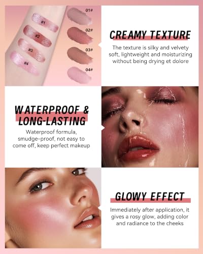 Lestpola Natural Miracle Glow Balm Tinted Cream Blush - Long-Lasting & Waterproof