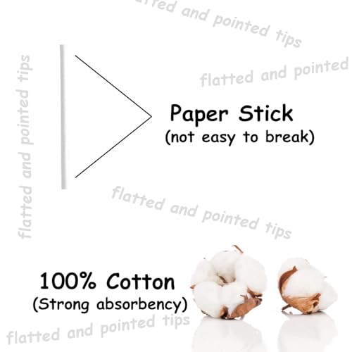 Cotton Swabs 375pc with Flat & Pointed Tips for Makeup
