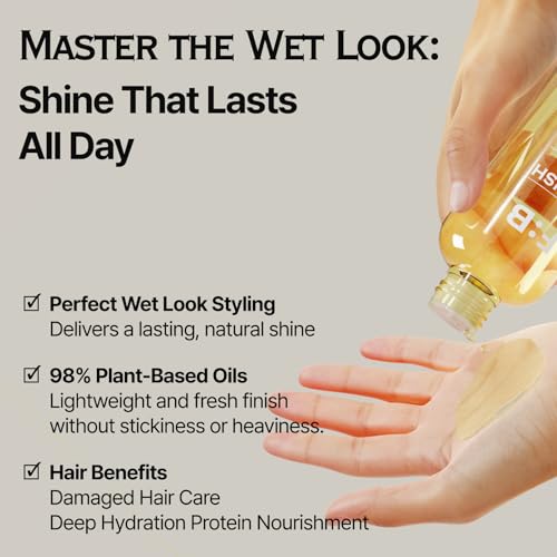Wet Hair Polish Oil for Men - Sleek Look & Lightweight Hold
