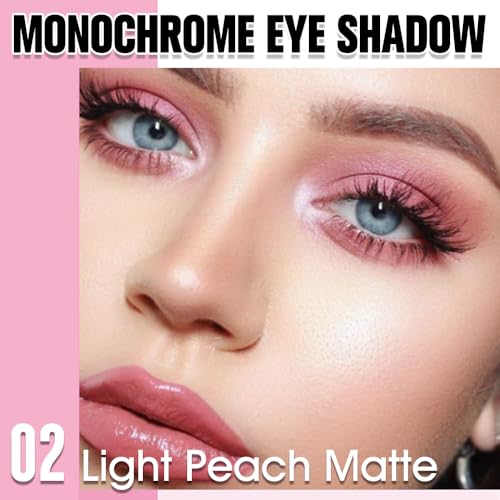 Pink Matte Eyeshadow - Light Peach Single Shadow Waterproof
