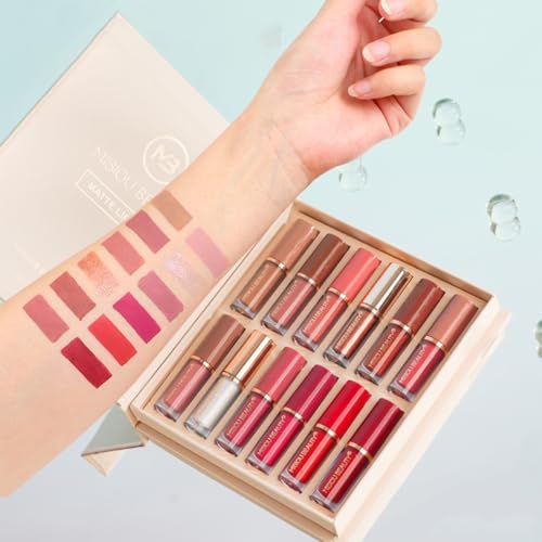 Baorder 12-Piece Matte Liquid Lipstick Set – Waterproof & Long-Lasting