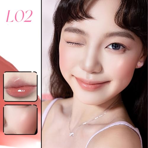 Pudding Lip & Cheek Multi-Use Cream | Heart-Shaped Lip Gloss | Natural Hydrating Glow Multi-Use Dewy Balm with a Long-Lasting and Smudge-Proof Formula (02Lively Girl)