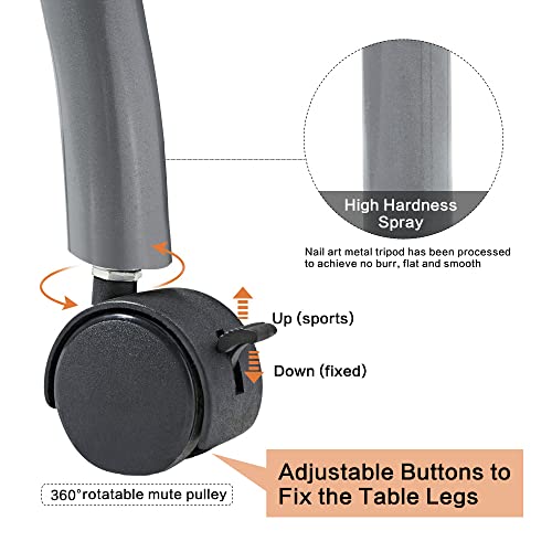 Portable Foldable Nail Desk with Lamp & Wrist Rest
