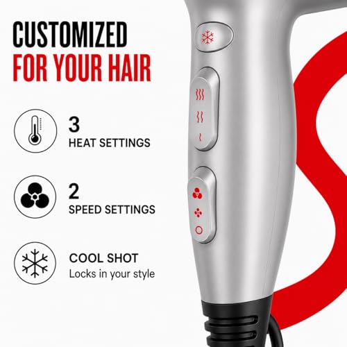 Remington Damage Protection Hair Dryer with Ionic Tourmaline, 1875W