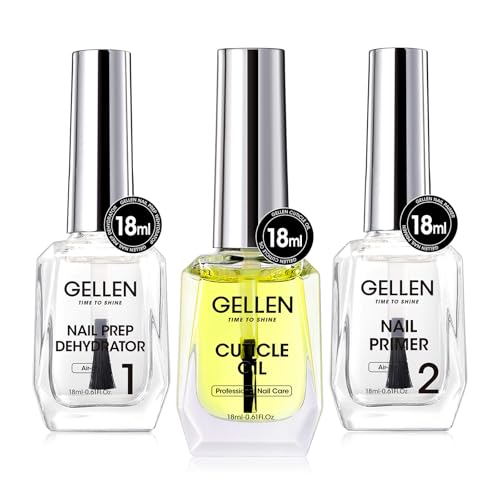 GELLEN Nail Dehydrator Primer & Cuticle Oil Set - 18ML