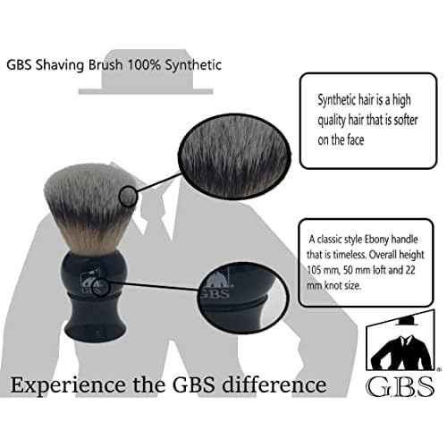 G.B.S Black Luxury Shaving Kit - Wood Straight Razor, Mug, Natural Soap, Brush, Alum block, Strop and Paste Grooming Kit, Black