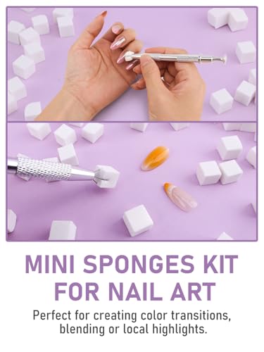 Nail Sponges Set for Ombre Nail Art with Palette & Tools - 200 Pieces (Variation of This Listing)