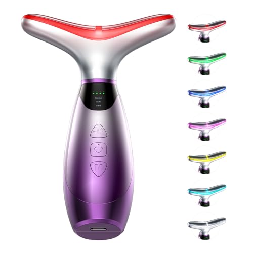 Pedete 7-Color Red Light Facial Massager with Heating & Vibration