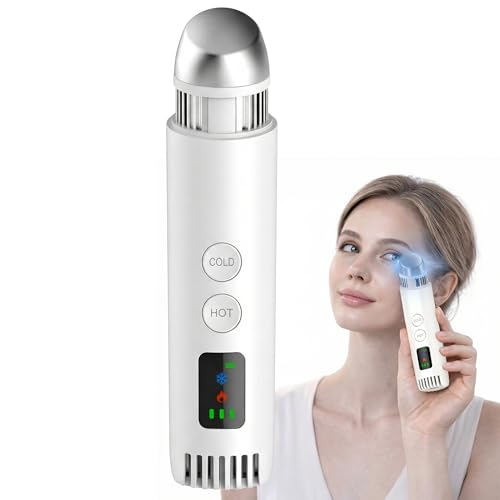2-in-1 Cold & Warm Depuffing Wand for Face & Eyes,Adjustable Temperature Facial Massager with Cooling & Gentle Heat,Portable Skincare Tool for Puffiness, Dark Circles & Radiant-Looking Skin