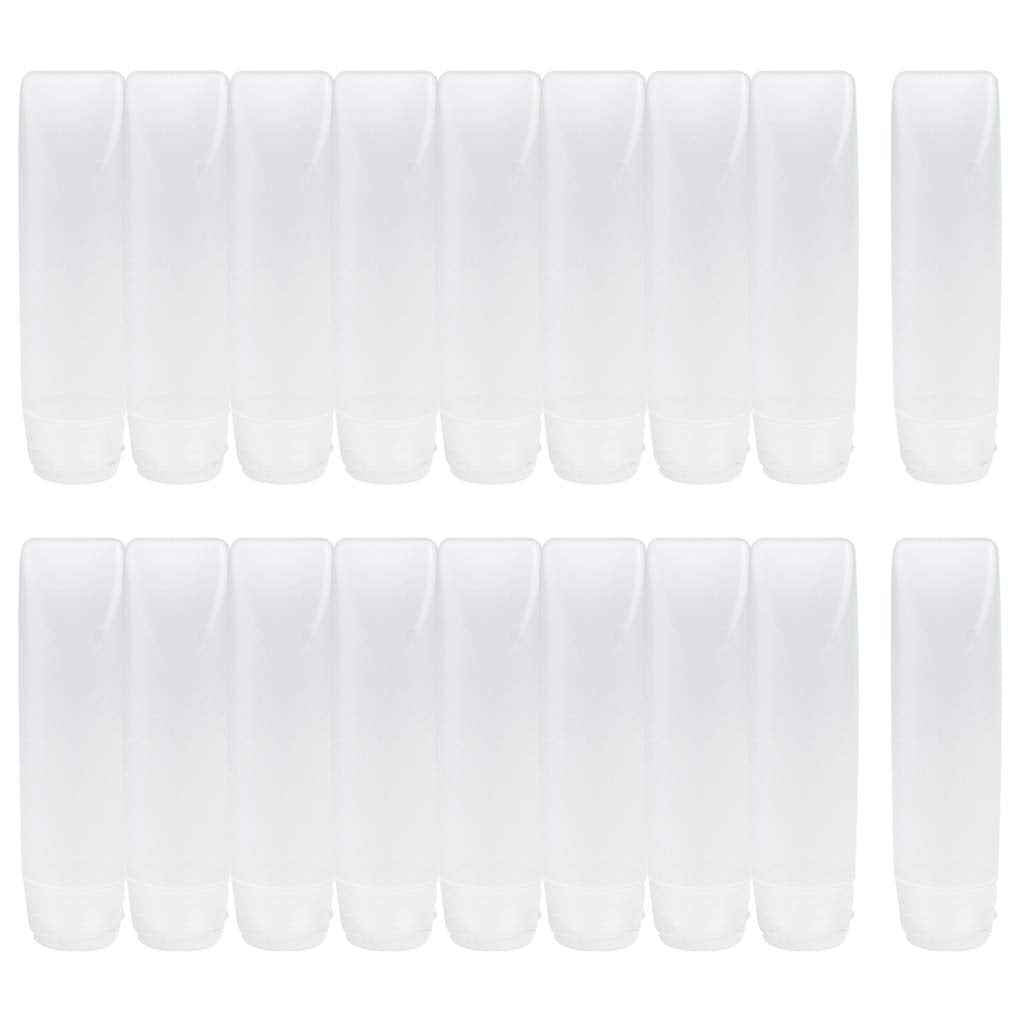 Nydotd 18 Pack Travel Size Plastic Squeeze Bottles for Liquids, 30ml/1Oz TSA Approved Makeup Toiletry Cosmetic Containers, Leak-Proof with Flip Caps, Refillable