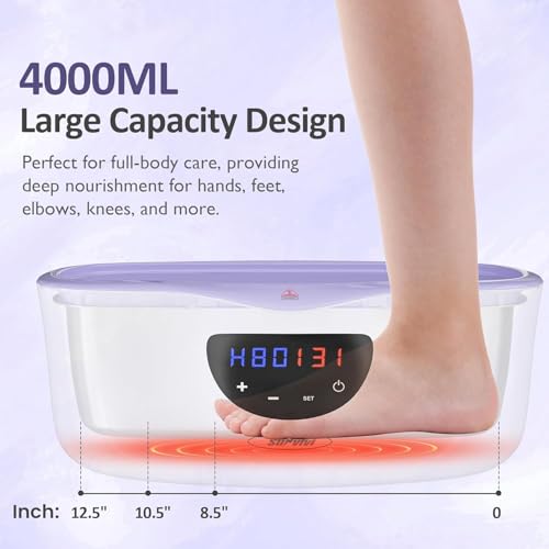 Sunvivi 4000ml Paraffin Wax Machine for Hands & Feet, Fast Heating & Temp Control