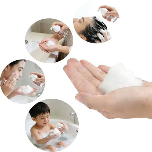 24Pcs Foam Pump Bottle 1oz/30ml Travel Size Plastic Refillable Cosmetic Foam Soap Dispenser for Hand Soap, Shampoo