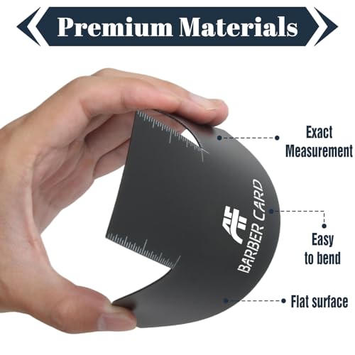 Barber Hairline Guide Card with Measurement - Reusable Stencil