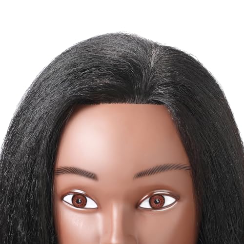 16" Mannequin Head with Real Hair - Hairdressing Practice Doll