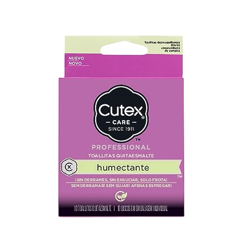 Cutex Care Swipe & Go Nail Polish Remover Pads - Acetone Formula, 10 Count
