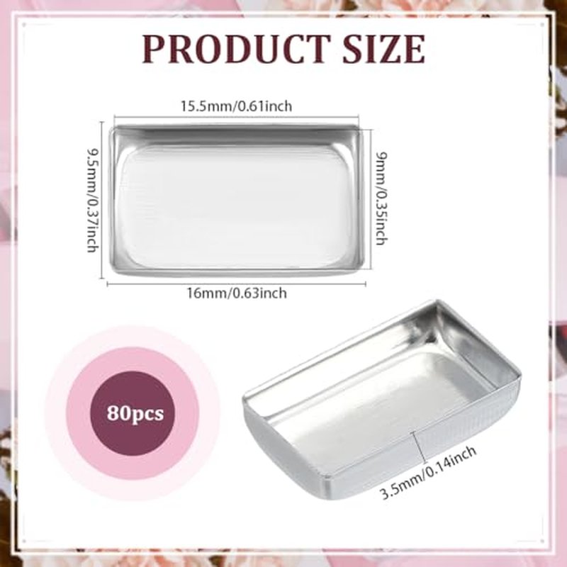 80pcs Aluminum Makeup Palette Pans for Eyeshadow & Blush
