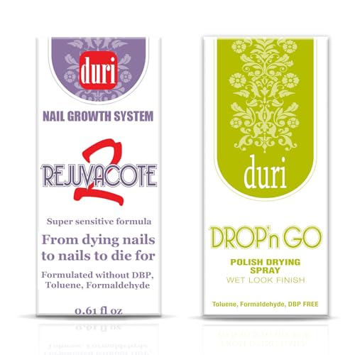 Duri Rejuvacote 2 Nail Growth System & Drop'n Go Polish Drying Drops Combo