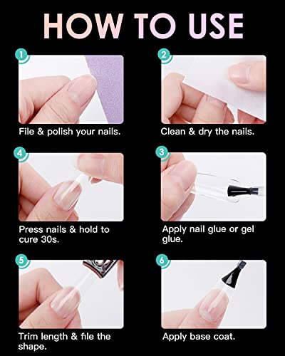 Soft Gel Nail Tips Stiletto 120PCS Pre-Shaped Full Cover