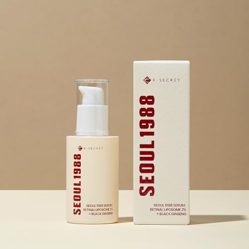 KSECRET SEOUL 1988 Serum : Retinal Liposome 2% + Black Ginseng, 30ml/1.01fl.oz | 58% Black Ginseng Extract | Retinal serum, Bakuchiol, VitaminC&3Peptides for Wrinkle Care | Korean Skincare | seoul1988