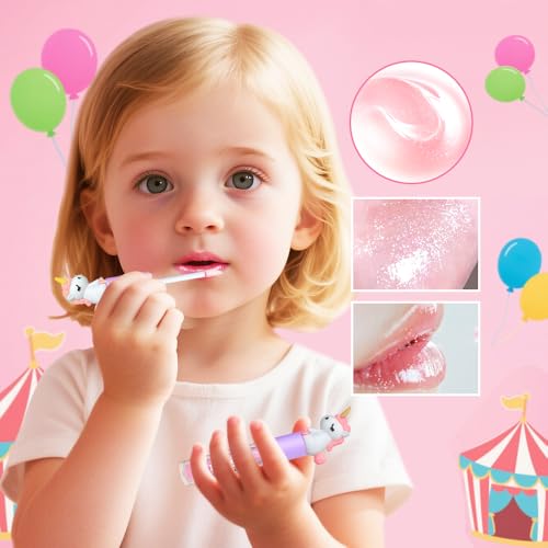 Unicorn Lip Gloss Sticks for Girls - 4 Pack