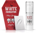 White Liquid Foundation - Waterproof Full Coverage Face Makeup for Cosplay & Daily Use