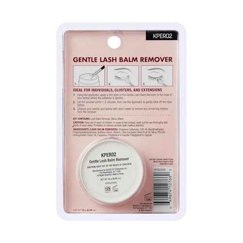 i-ENVY Lash Remover Balm, Eyelash Glue & Bond Cleanser for Fake Lash Clusters, Individuals & Extensions, Gentle Nourishing Peach-Infused Formula with Silicone Applicator, For Sensitive Skin & Eyes