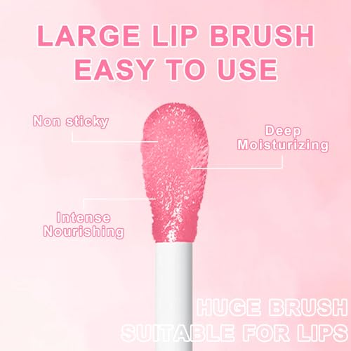 Hydrating Lip Oil Set - 6 Pack Big Brush Lip Gloss