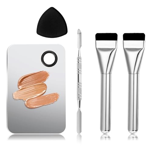 Makeup Mixing Palette Kit with Foundation Brushes & Spatula