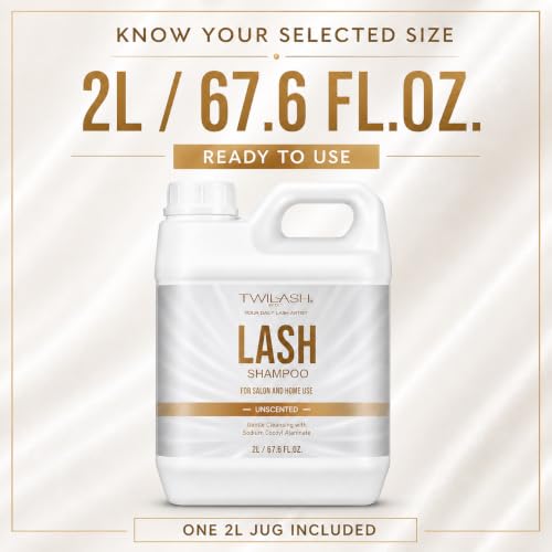 Unscented 2L Lash Shampoo Bulk Eyelash Extension & Sensitive Skin Cleanser