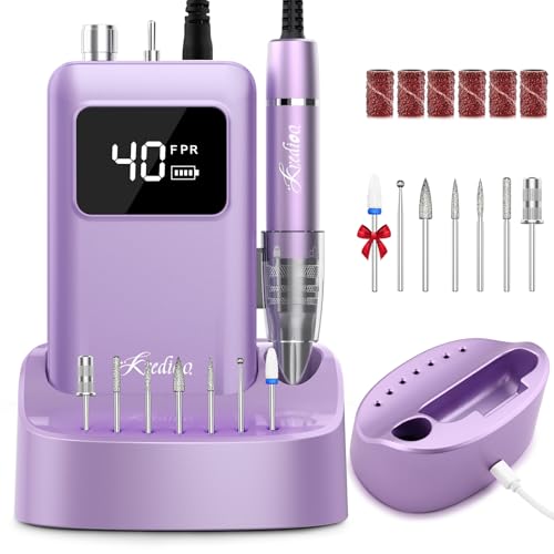 Kredioo 40,000 RPM Brushless Nail Drill - Portable & Ultra Silent
