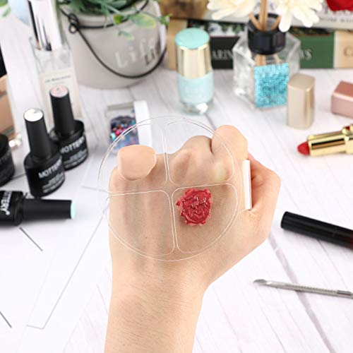 Acrylic Makeup Mixing Palette Set (2 Pcs) - Clear Hand-Held