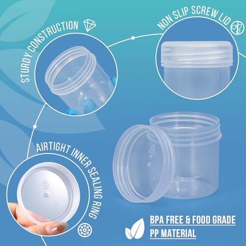 DEMORA 1 oz Travel Containers with Lids, 6-Pack TSA Approved