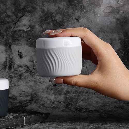 Travel Containers for Toiletries, Silicone Cream Jars BPA-Free, TSA Approved 3oz Travel Size Containers, Leak-proof Portable Size Silicone Jars with Lid for Face Hand Body Cream (4 Pack)