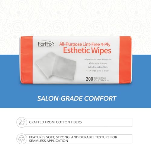 ForPro Professional Lint-Free Wipes 4-Ply 4" x 4" 200-Count