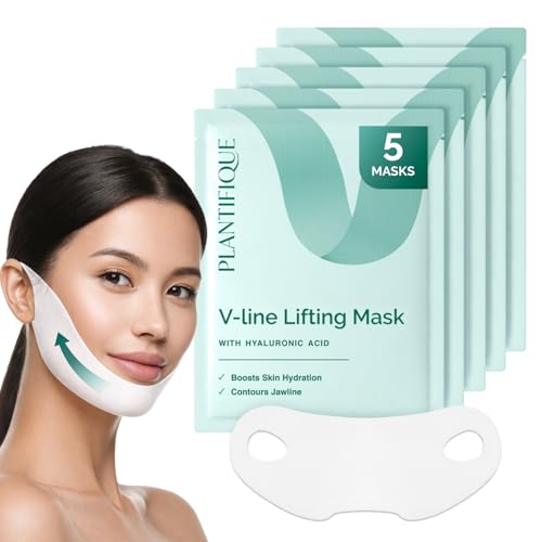 PLANTIFIQUE V-Line Chin Lifting Mask, 5 Pack