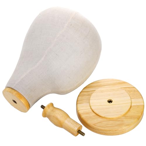 21 Inch Mannequin Head for Wig and Hat Display with Detachable Wooden Base