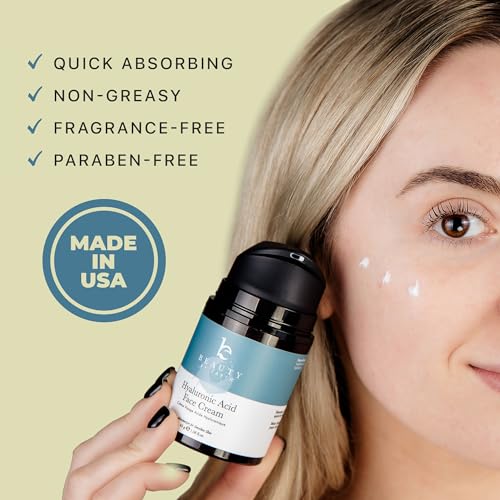 Beauty by Earth Hyaluronic Acid Moisturizer and Serum for Face - USA Made with Organic & Natural Ingredients