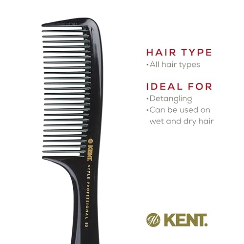 Kent SPC83 Professional Barber Comb - Wide Tooth Detangler