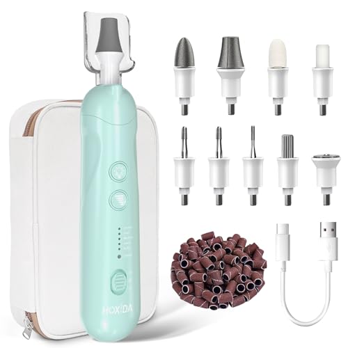 Cordless Electric Nail File Kit, 5-Speed Pedicure Drill for Thick Nails