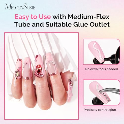MelodySusie Rhinestone Gel Nail Glue for 3D Sculpting & Charms, 30g UV/LED
