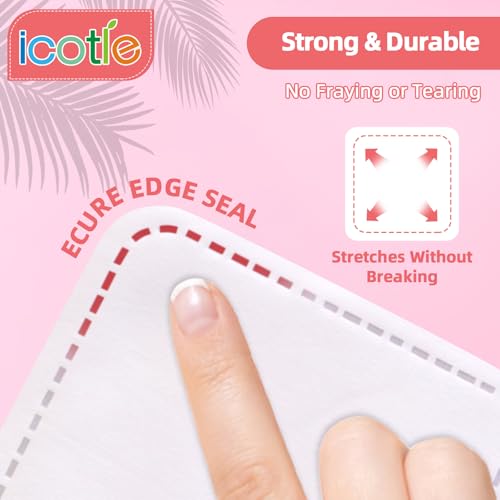 100% Cotton Square Makeup Remover Pads - Soft Lint-Free Facial Pads (200-Pack)