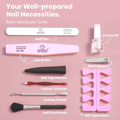 Beetles Gel Nail Polish Kit with U V Light 48W Led Nail Lamp 6 Colors Christmas beetles Gel Polish Chrome Nail Powder for Gel Nails, 1g Glazed Silver Nail Powder Mirror Effect Nail Manicure
