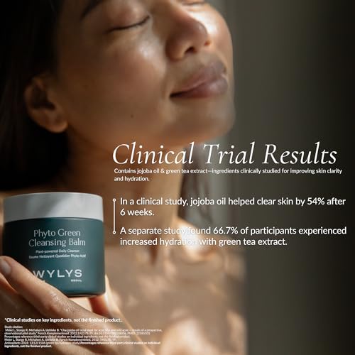 Korean Green Cleansing Balm Makeup Remover All Natural K Beauty | Gentle Daily Face Cleansing Balm for Dry Skin | Jojoba, Babassu, Apricot, Green Tea Oil & More