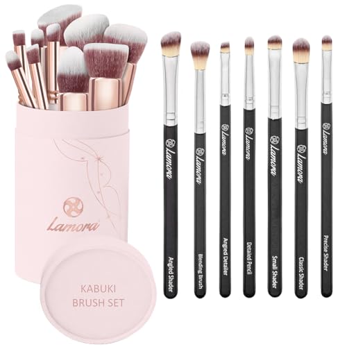 Kabuki Makeup Brush Set with Eyeshadow Brush Set