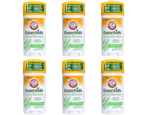 Arm & Hammer Essentials Natural Deodorant Fresh Rosemary Lavender 2.5 Oz Pack of 6
