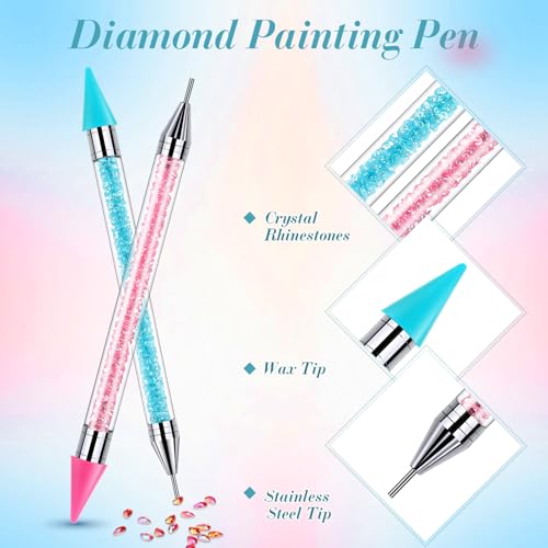 Tatuo Rhinestone Picker Wax Pen Dual-Ended Nail Art Tool 2-Pack