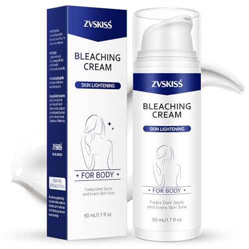 Skin Bleaching Cream - for Intimate Areas & Body, Vitamin C Dark Spot Remover for Underarms, Knees, Elbows, Inner Thighs, Bikini Line, Sensitive Skin Lightening Cream- 1.7fl oz